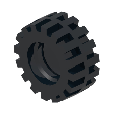 TYRE HIGH NARROW Ø15 X 6 · LEGO 4578677 (réf. BrickLink 87414) · Black (réf. BrickLink Black)