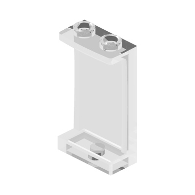 WALL ELEMENT 1X2X3 · Transparent (réf. BrickLink Trans-Clear)