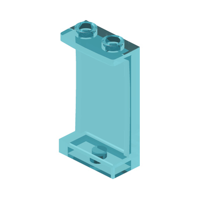 WALL ELEMENT 1X2X3 · Tr. Light Blue (réf. BrickLink Trans-Light Blue)