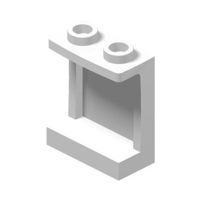 WALLELEMENT 1X2X2 · LEGO 4585458 (réf. BrickLink 87552) · White (réf. BrickLink White)