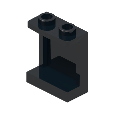 WALLELEMENT 1X2X2 · Black (réf. BrickLink Black)
