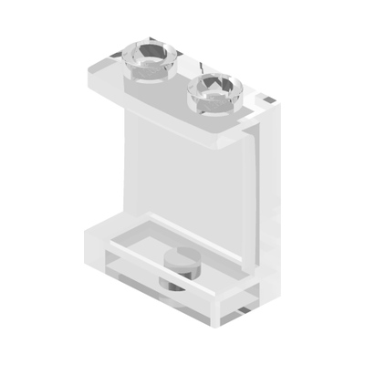 WALL ELEMENT 1X2X2 · Transparent (réf. BrickLink Trans-Clear)