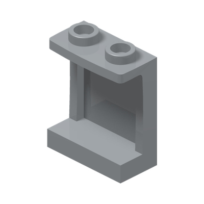 WALLELEMENT 1X2X2 · Medium Stone Grey (réf. BrickLink Light Bluish Gray)