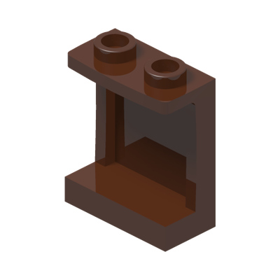 WALLELEMENT 1X2X2 · Reddish Brown (réf. BrickLink Reddish Brown)