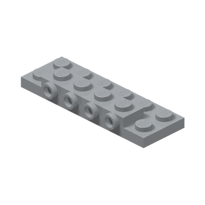 PLATE 2X6X2/3 W 4 HOR. KNOB · Medium Stone Grey (réf. BrickLink Light Bluish Gray)