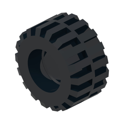 TYRE NORMAL WIDE Ø21X12 · LEGO 4568644 (réf. BrickLink 87697) · Black (réf. BrickLink Black)
