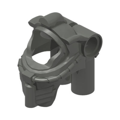 Minifigure, Headgear Helmet Underwater / Space with Air Tanks · LEGO 4563473 (réf. BrickLink 87754) · Couleur BrickLink : Dark Bluish Gray