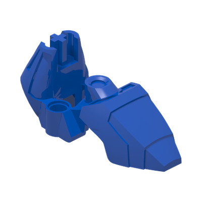 Hero Factory Foot with Axle · Réf. BrickLink 87797 · Bright Blue (réf. BrickLink Blue)