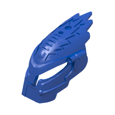 Hero Factory Mask, Surge · Réf. BrickLink 87814 · Bright Blue (réf. BrickLink Blue)