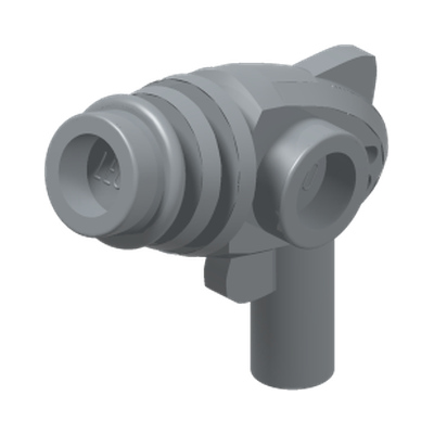 Minifigure, Weapon Space Ray Gun - Squared Heat Diffusers · LEGO 4569809 (réf. BrickLink 87993) · Couleur BrickLink : Pearl Light Gray