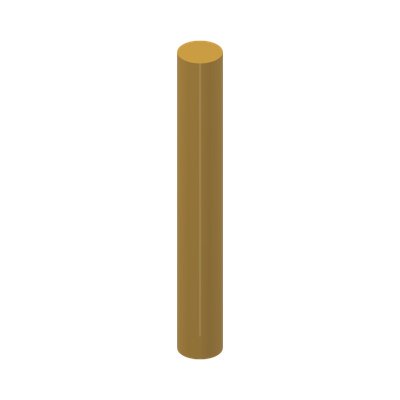 SHAFT 3M Ø3.2 · Warm Gold (réf. BrickLink Pearl Gold)