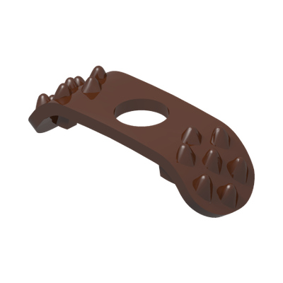 HEDGEHOG, SHOULDER ARMOUR · LEGO 6550892 (réf. BrickLink 88295) · Reddish Brown (réf. BrickLink Reddish Brown)