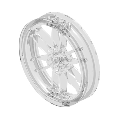 Wheel 75mm D. x 17mm Motorcycle · LEGO 6053875 (réf. BrickLink 88517) · Couleur BrickLink : Trans-Clear