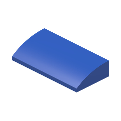 PLATE W. BOW 2x4x2/3 · Bright Blue (réf. BrickLink Blue)