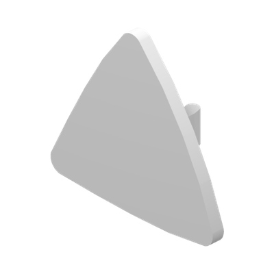 Road Sign 2 x 2 Triangle with Clip · LEGO 4190516 (réf. BrickLink 892) · Couleur BrickLink : White
