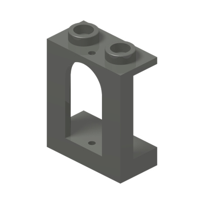 Window 1 x 2 x 2 Castle · Couleur BrickLink : Dark Bluish Gray