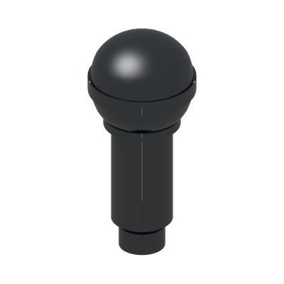MICROPHONE W/ Ø3.2 SHAFT · LEGO 6088550 (réf. BrickLink 90370) · Black (réf. BrickLink Black)