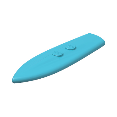 SURF BOARD  W. KNOB · Medium Azur (réf. BrickLink Medium Azure)