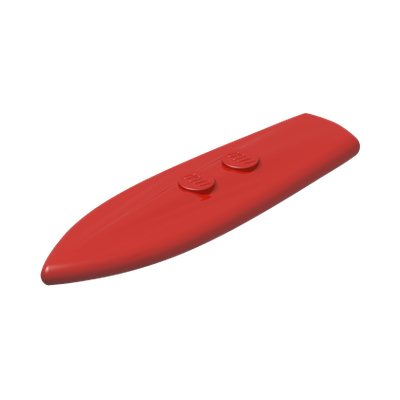 Minifigure, Utensil Surfboard Standard · Réf. BrickLink 90397 · Couleur BrickLink : Red