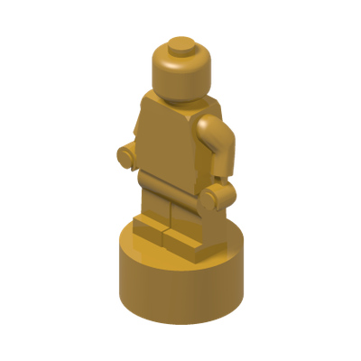 MINI FIGURE TROPHY · Multicombination 14 (réf. BrickLink Pearl Gold)