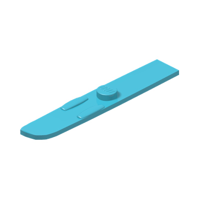 Minifigure, Utensil Ski 6L (47mm Long) · LEGO 4621314 (réf. BrickLink 90509) · Couleur BrickLink : Medium Azure
