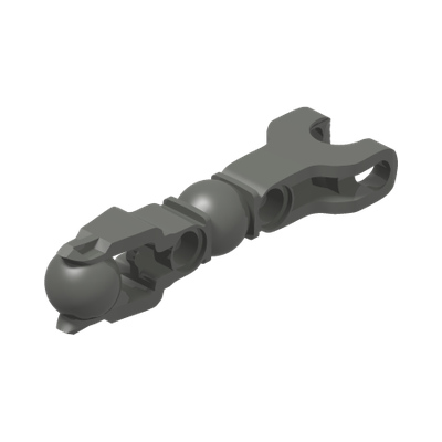 Hero Factory Arm / Leg with Ball Joint and Ball Socket and 2 Pin Holes · LEGO 6121358 (réf. BrickLink 90615) · Couleur BrickLink : Dark Bluish Gray