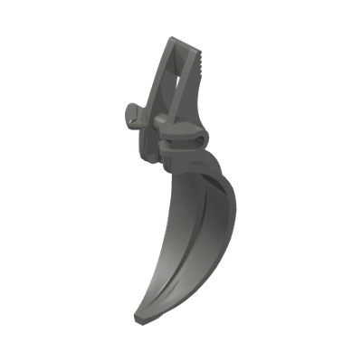 Crane Grab Jaw Curved · LEGO 6172224 (réf. BrickLink 91347) · Couleur BrickLink : Dark Bluish Gray