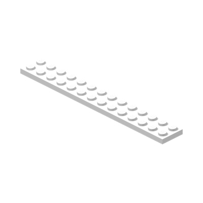 PLATE 2X14 · LEGO 6359065 (réf. BrickLink 91988) · White (réf. BrickLink White)