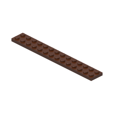 PLATE 2X14 · Reddish Brown (réf. BrickLink Reddish Brown)