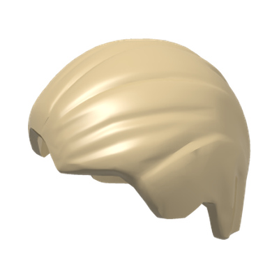 Minifigure, Hair Combed Front to Rear · LEGO 4594432 (réf. BrickLink 92081) · Couleur BrickLink : Tan