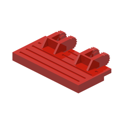 Hinge Train Gate 2 x 4 Locking Dual 2 Fingers without Rear Reinforcements · Réf. BrickLink 92092 · Couleur BrickLink : Red