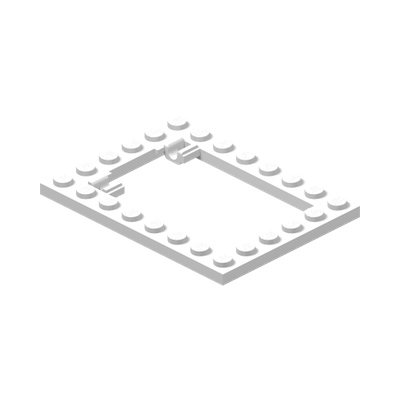 TRAPDOOR FRAME 6X8 · LEGO 6054973 (réf. BrickLink 92107) · White (réf. BrickLink White)