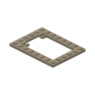 TRAPDOOR FRAME 6X8 · Sand Yellow (réf. BrickLink Dark Tan)