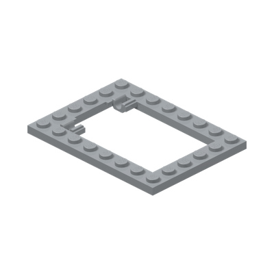 TRAPDOOR FRAME 6X8 · Medium Stone Grey (réf. BrickLink Light Bluish Gray)