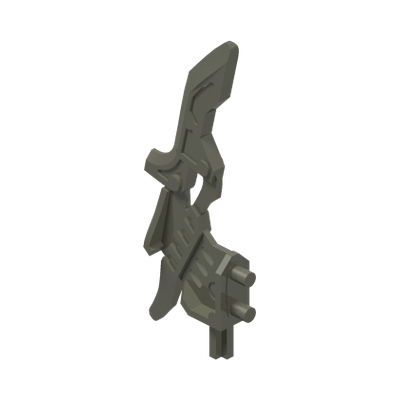 Hero Factory Weapon, Half Claw · LEGO 4612489 (réf. BrickLink 92217) · Couleur BrickLink : Pearl Dark Gray