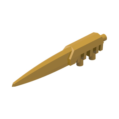 Hero Factory Weapon, Blade Long - Flexible Rubber · LEGO 4650518 (réf. BrickLink 92218) · Couleur BrickLink : Pearl Gold