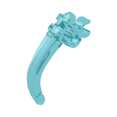 Hero Factory Weapon, Claw with Clip · LEGO 6029237 (réf. BrickLink 92220) · Couleur BrickLink : Trans-Light Blue