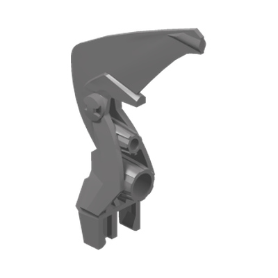 Hero Factory Weapon, Angled Blade · Réf. BrickLink 92221 · Couleur BrickLink : Flat Silver
