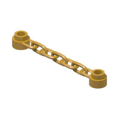CHAIN 6 M · LEGO 6323688 (réf. BrickLink 92338) · Warm Gold (réf. BrickLink Pearl Gold)
