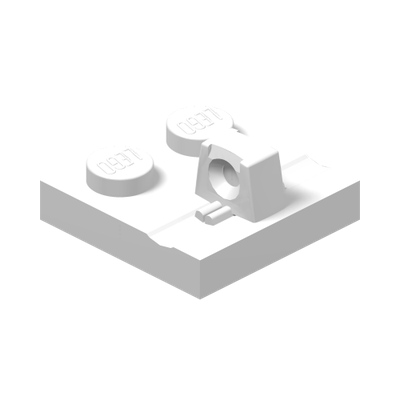 Plate 2x2 w. stump/top · LEGO 6265740 (réf. BrickLink 92582) · White (réf. BrickLink White)