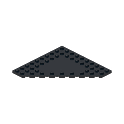 Wedge, Plate 10 x 10 Cut Corner with no Studs in Center · LEGO 6468015 (réf. BrickLink 92584) · Couleur BrickLink : Black