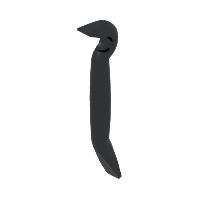 MINI FIGURE CROWBAR · Black (réf. BrickLink Black)