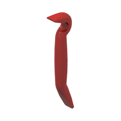 MINI FIGURE CROWBAR · LEGO 4599453 (réf. BrickLink 92585) · Bright Red (réf. BrickLink Red)