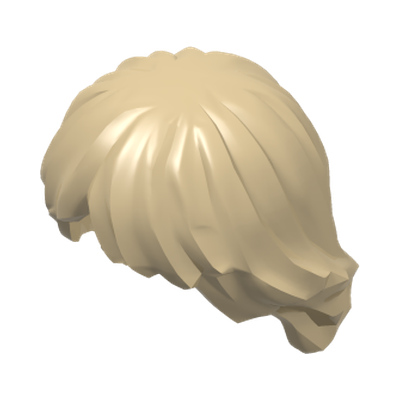 Minifigure, Hair Tousled and Layered · LEGO 4624849 (réf. BrickLink 92746) · Couleur BrickLink : Tan