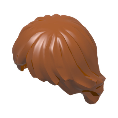 LUKE SKYWALKER WIG · Dark Orange (réf. BrickLink Dark Orange)