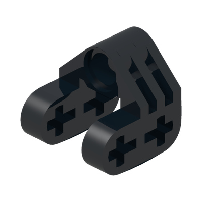 CROSS BLOCK/FORM 2X2X2 · LEGO 6279021 (réf. BrickLink 92907) · Black (réf. BrickLink Black)
