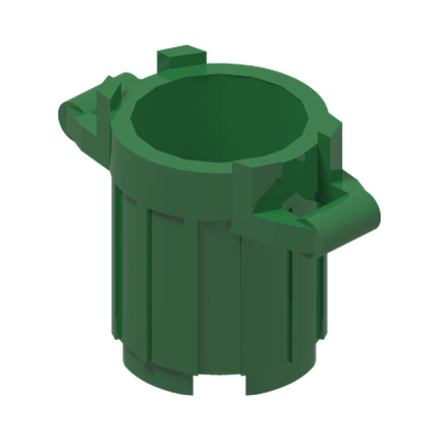 DUSTBIN 2x2x2 · LEGO 6171069 (réf. BrickLink 92926) · Dark Green (réf. BrickLink Green)