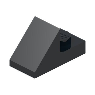 ROOF TILE 1X2 45° W 1/3 PLATE · Black (réf. BrickLink Black)