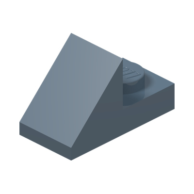 ROOF TILE 1X2 45° W 1/3 PLATE · Sand Blue (réf. BrickLink Sand Blue)