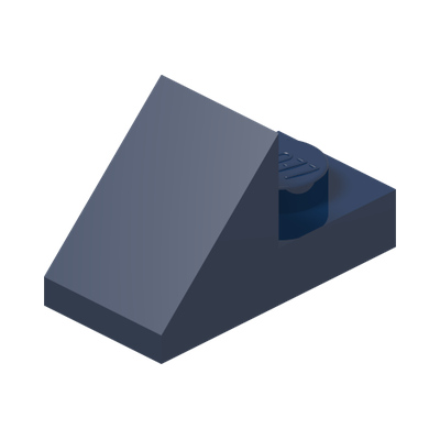 ROOF TILE 1X2 45° W 1/3 PLATE · Earth Blue (réf. BrickLink Dark Blue)